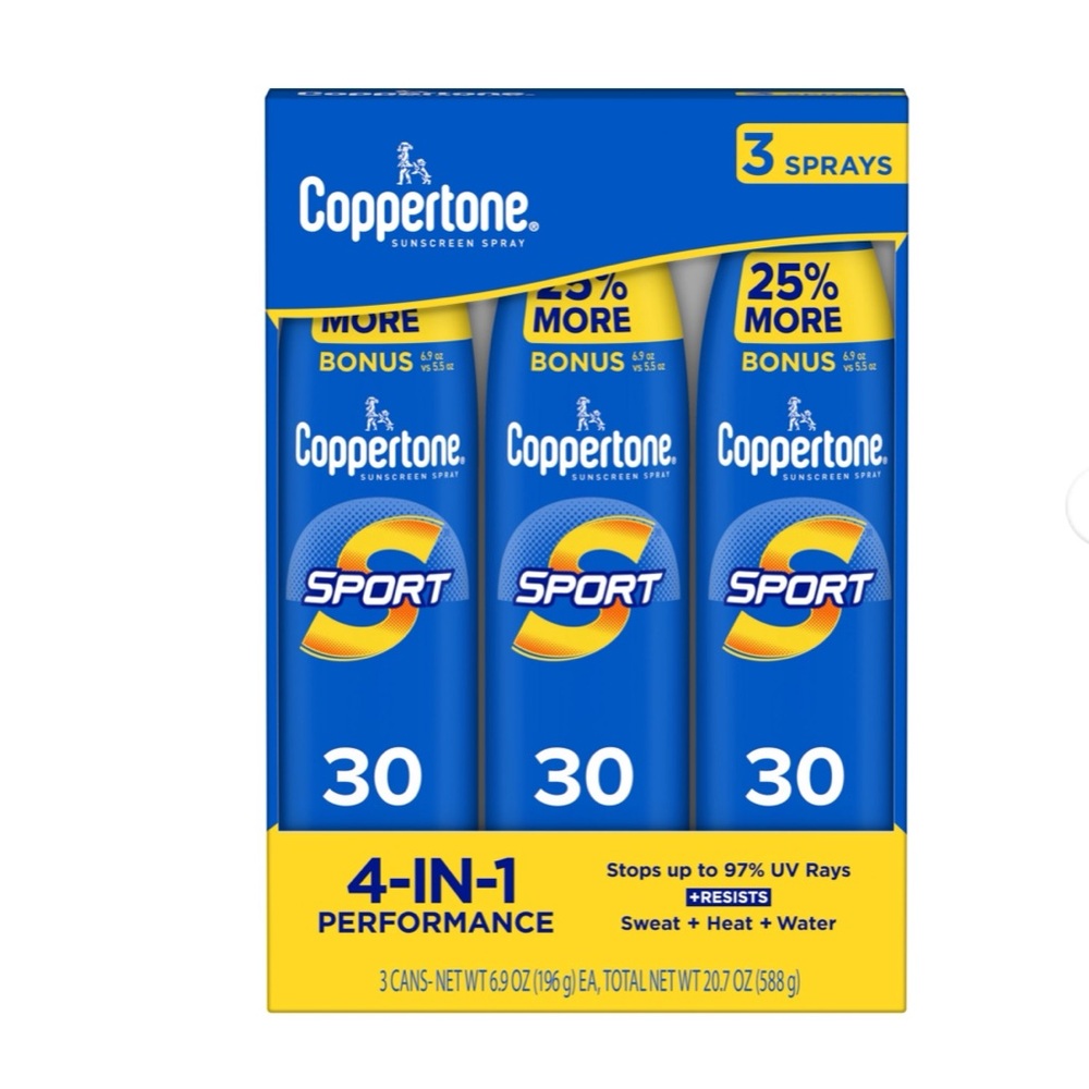 Coppertone Sport Sunscreen Spray 4-in-1 Pack